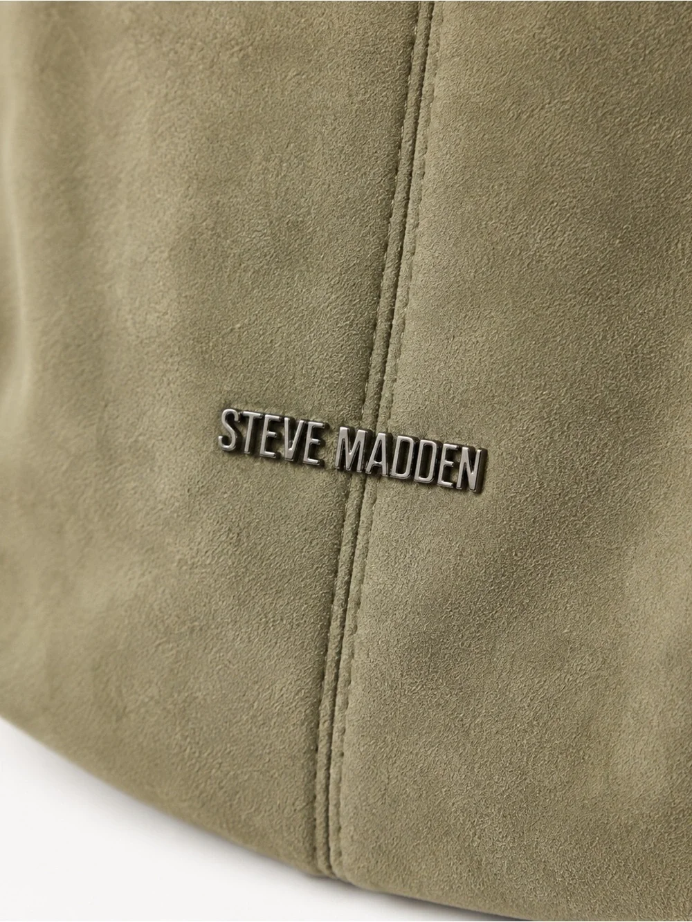 NEW WITHOUT TAGS Steve Madden Olive faux Suede Hobo with Black Strap